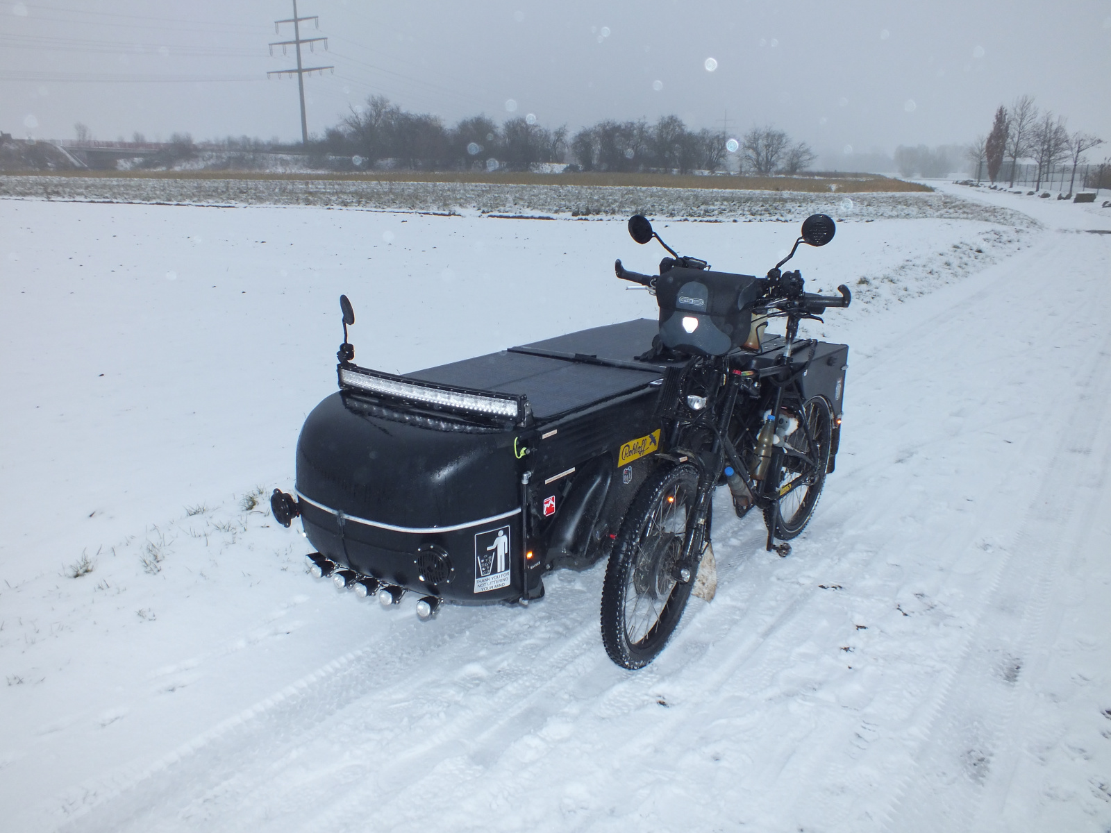 Fahrradgespann, Fahrrad mit Beiwagen