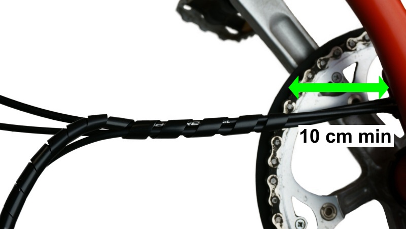 Rear cable clearance