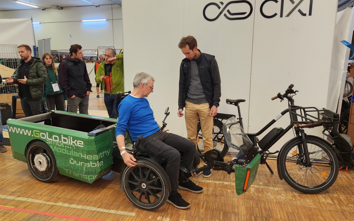 CIXI bike was just one of several pedal generator chainless drive systems on exhibit. 
