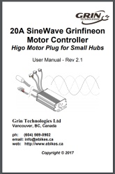 Manual for 20A Grinfineon Controller for Geared Motors with Speed Sensor Manual for 20A Grinfineon Controller for Geared Motors with Speed Sensor