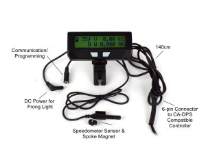 Large Screen Direct Plug-In Cycle Analyst with Speedo (mounting bracket not included)