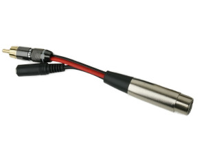 3 Pin XLR to RCA Adapter for Satiator, with TRS Communications Jack