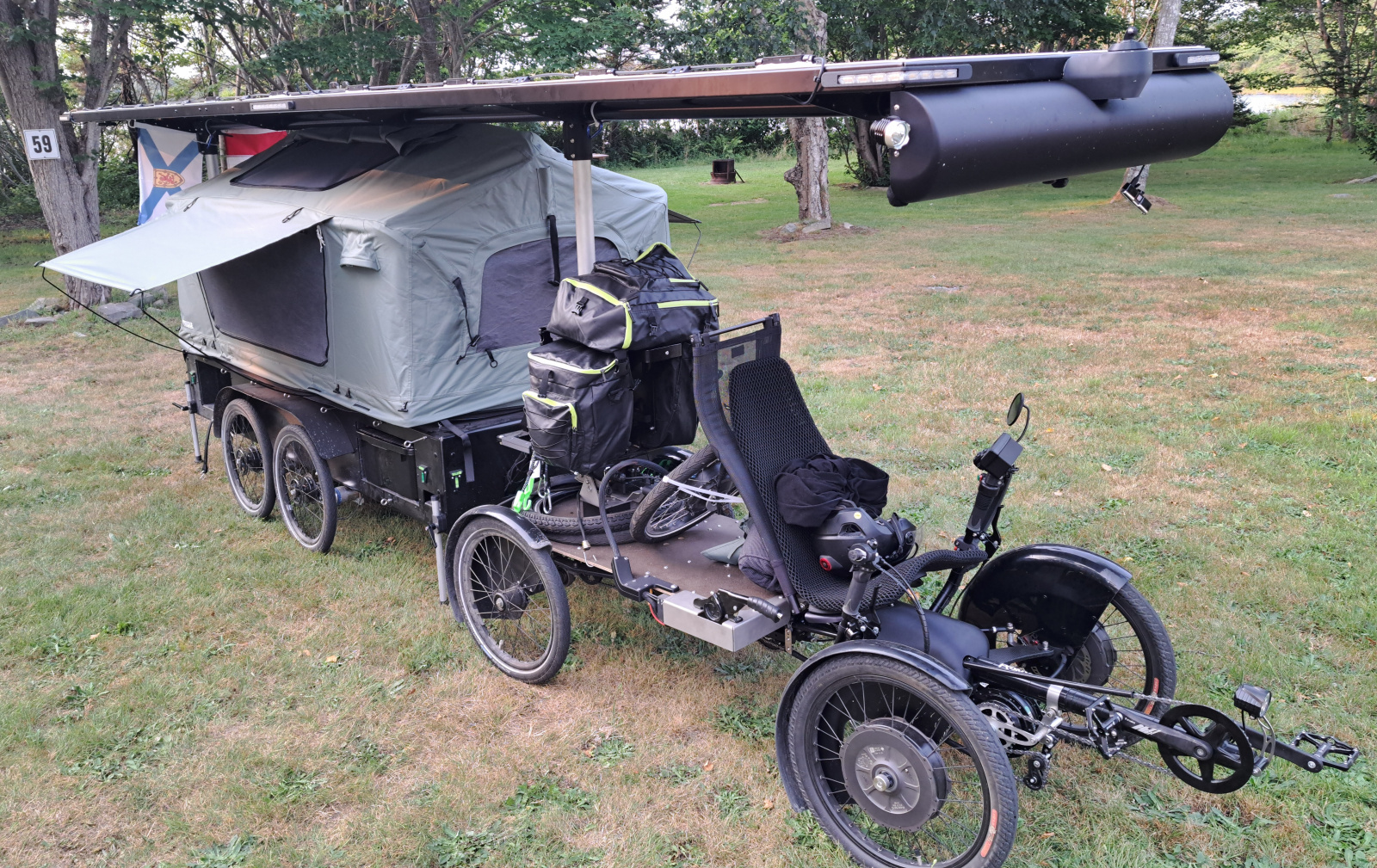 Solar Pony4 with the tent deployed.
