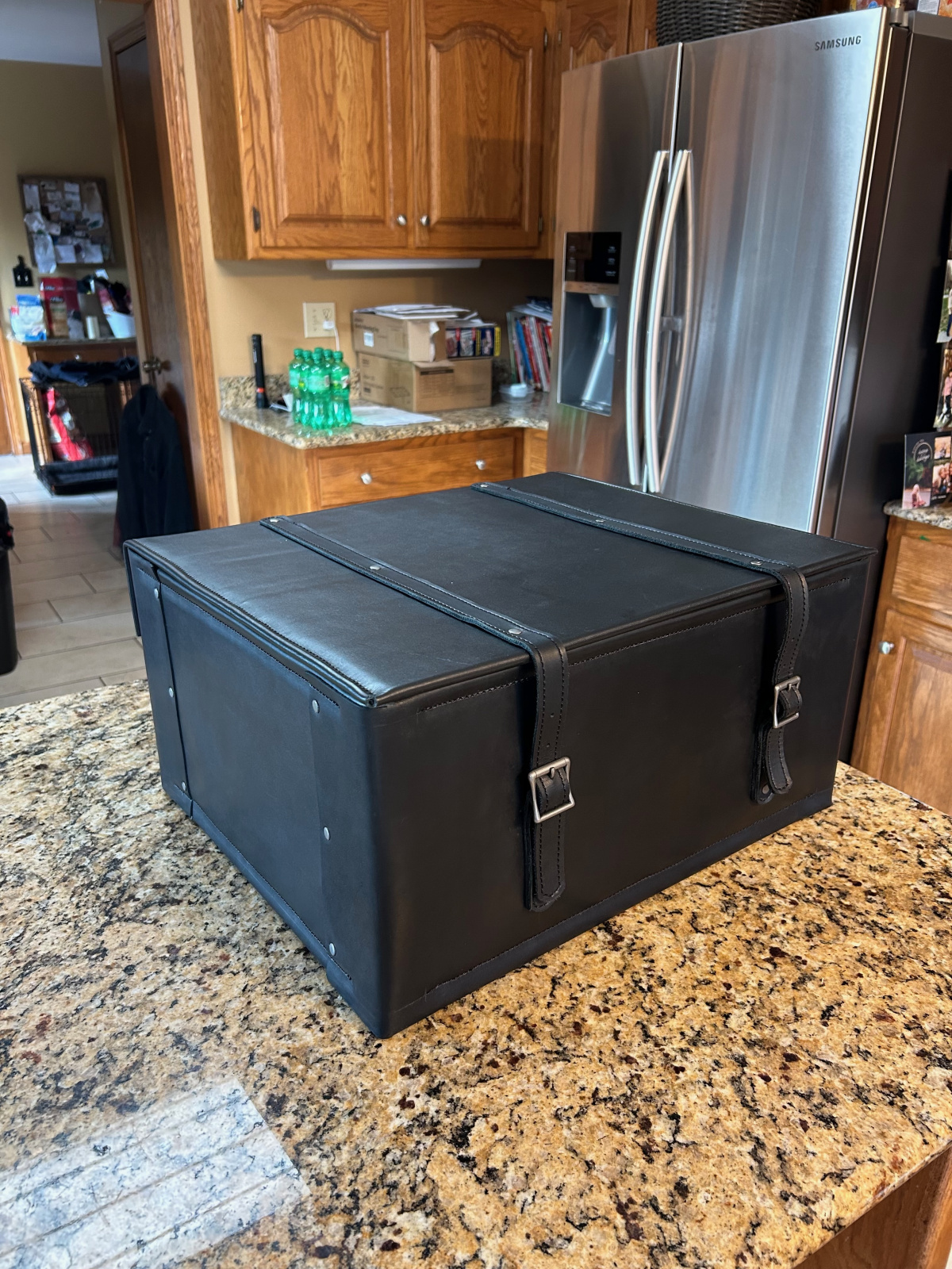 Custom made Leather Trunk