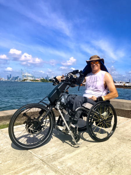 Handbike wheelchair attachment