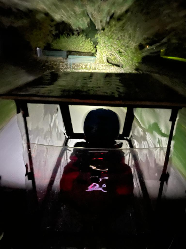 48v 18W LED lamp on the front boom