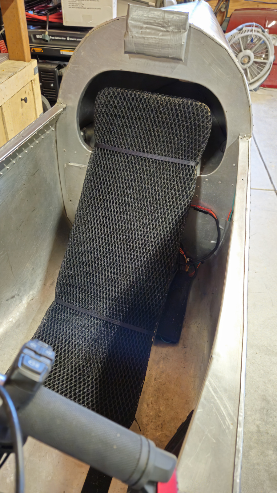 Seat is constructed from moulded, laminated 1/4