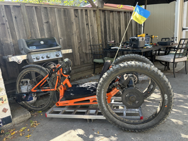Tri motor (2X all-axle + OLI mid-drive) all wheel drive "Beast handcycle"