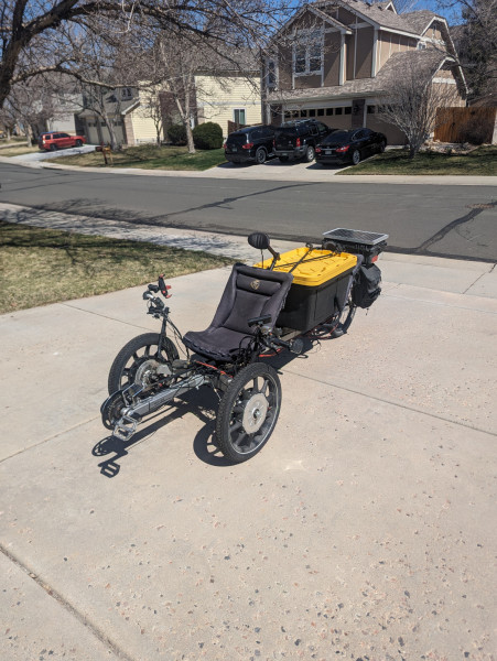 Terratrike Rover Tandem Solar cargo bike