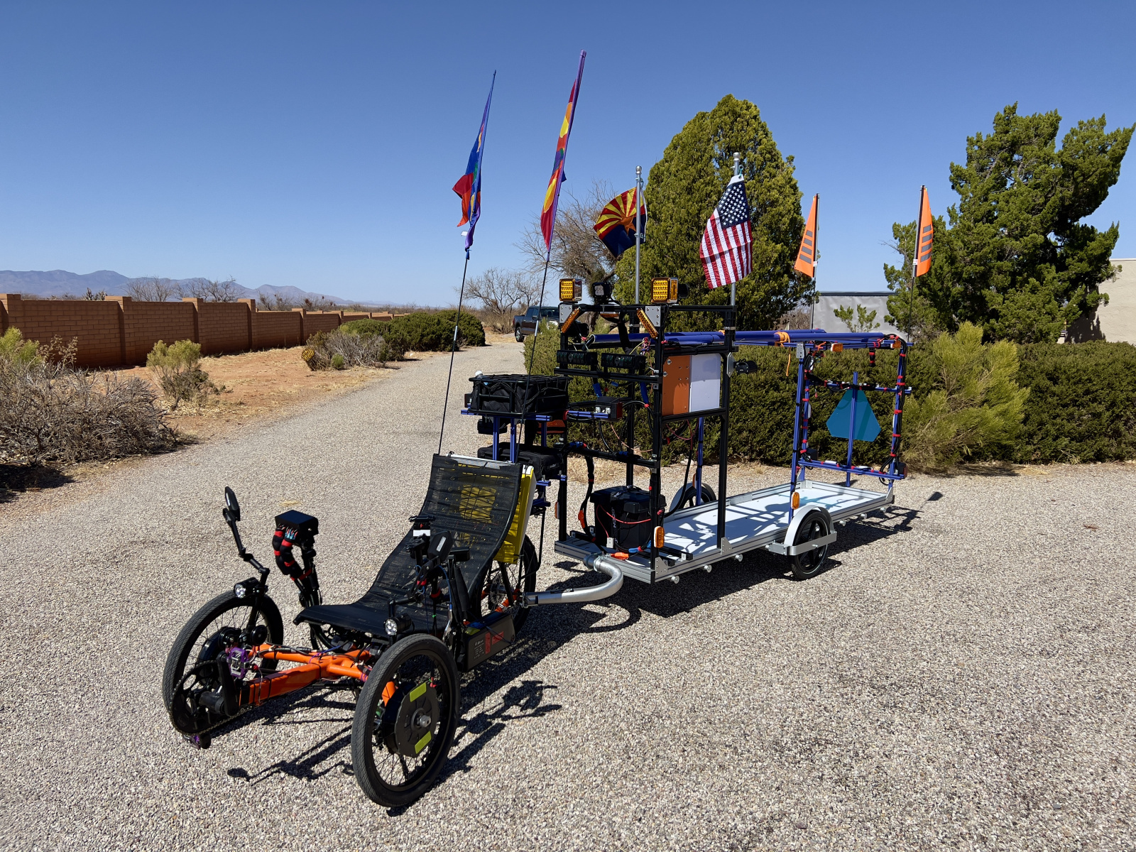 Amber Amp towing Cochise Caravan