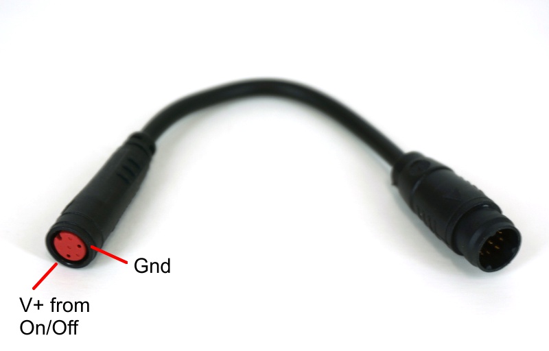 Short Cable from Main Plug provide DC Power for Rear Lights