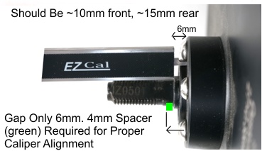 Example of Hub Motor with Poor Disk Rotor Alignment, Should be either 10mm (front) or 15m (rear) from Axle Shoulder to Disk Mounting Surface