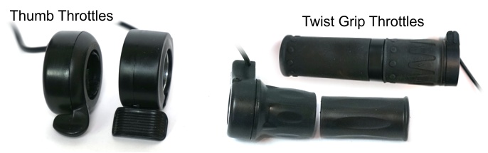 Thumb and Twist Grip Throttle Styles