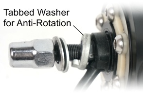Tabbed Washer on Round Axle