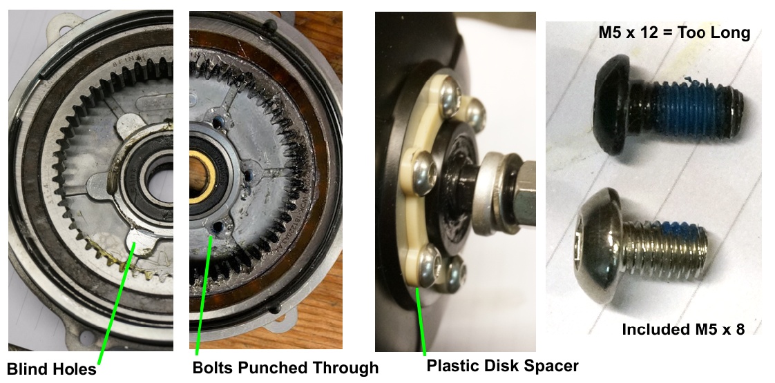 Problem with Long Disk Rotor Bolts with G31X Motors