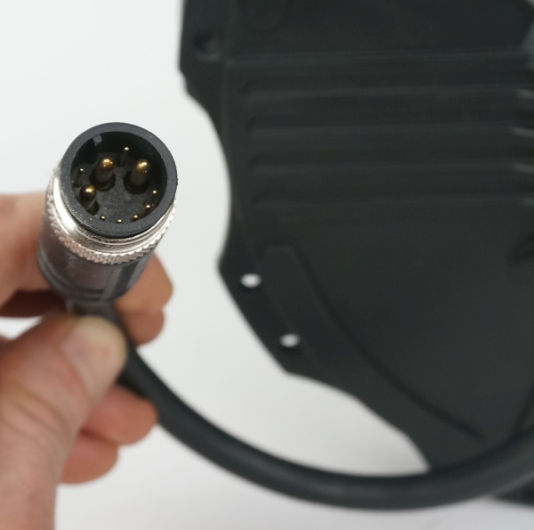 The L1019 plug has hall signals, thermistor, and phase wires all in one watertight connector. 