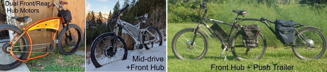 Examples of Dual Motor Ebikes from our Project Gallery