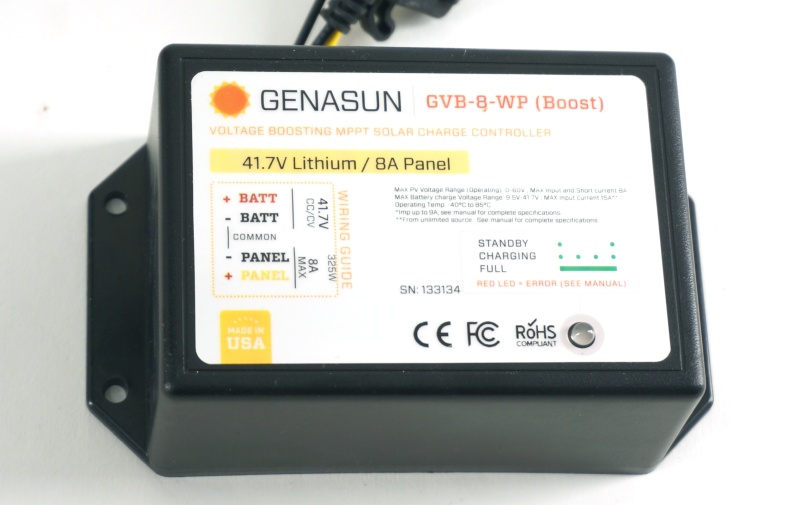 Example of a Genasun MPPT Charge Controller