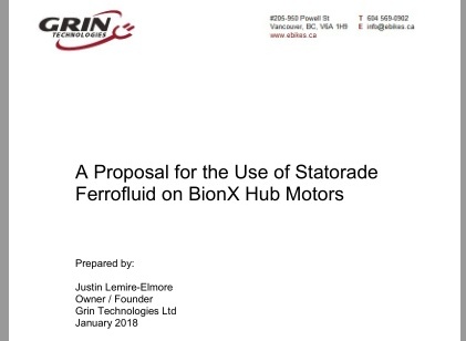 Link to Statorade Study in BionX Motors