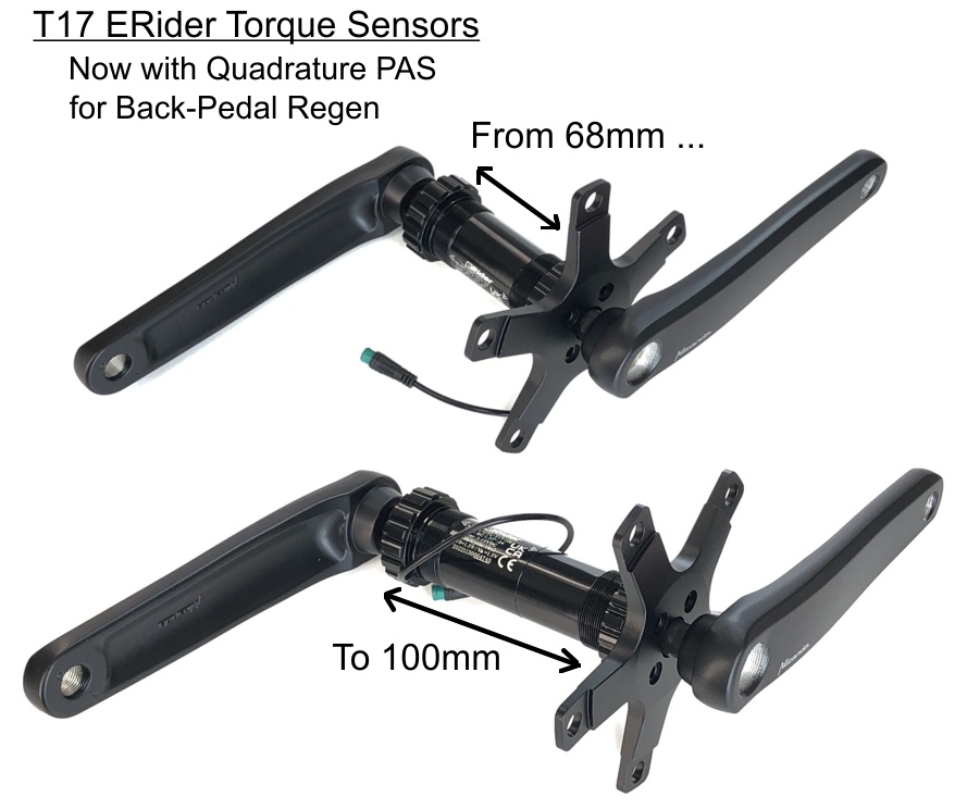 T17 Sensors Available for 68mm, 73mm, 83mm, and 100mm Bottom Brackets