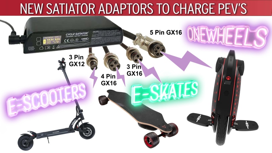 GX12 and GX16 XLR Adapters to Charge EUCs, Scooters, and Skateboards