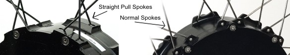 Crown motor spokes, straight pull versus regular