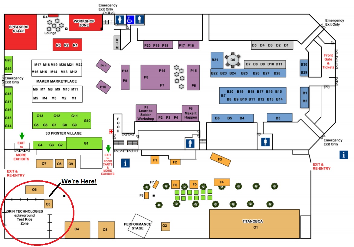 Map of Vancouver Mini Maker Faire Layout