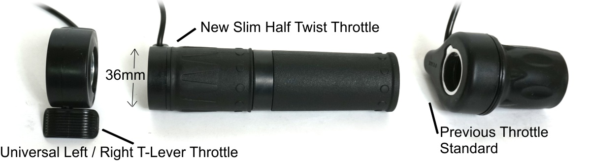 Comparison picture of new throttle options