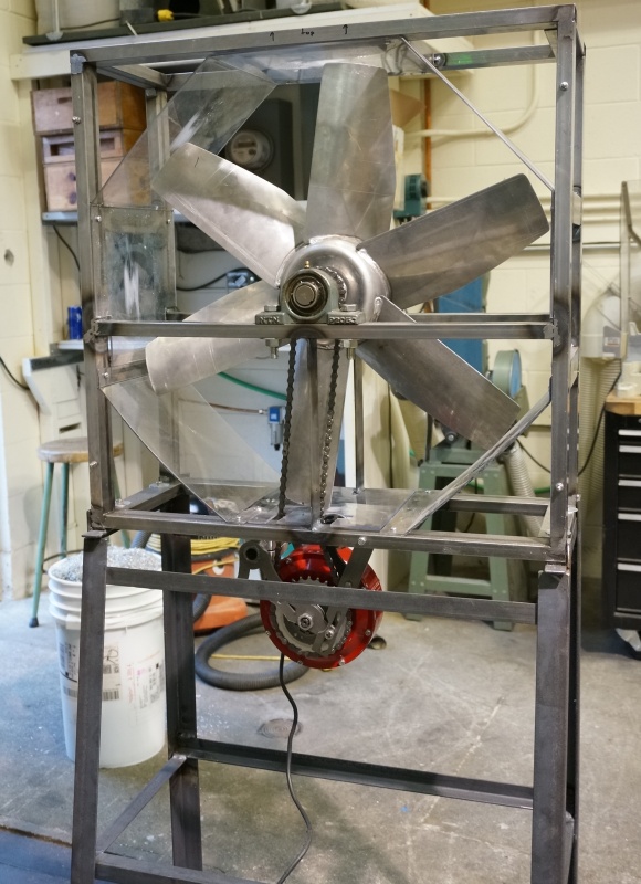 Wind Tunnel Fan Blade powered by Stokemonkey Motor